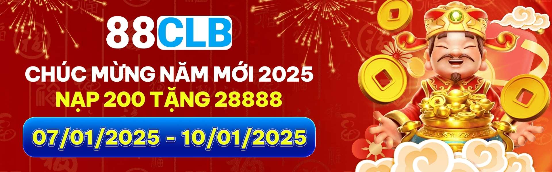 88CLB chào mừng năm mới với khuyến mãi tặng 2888k