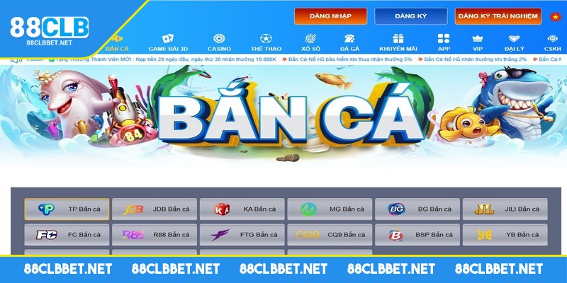 Bắn cá tại 88CLB mở rộng cơ hội săn thưởng khủng